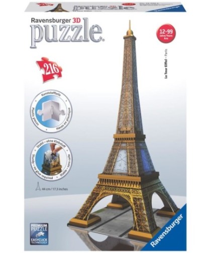 Ravensburger 3D Puzzle: Eiffel Tower (216pcs)